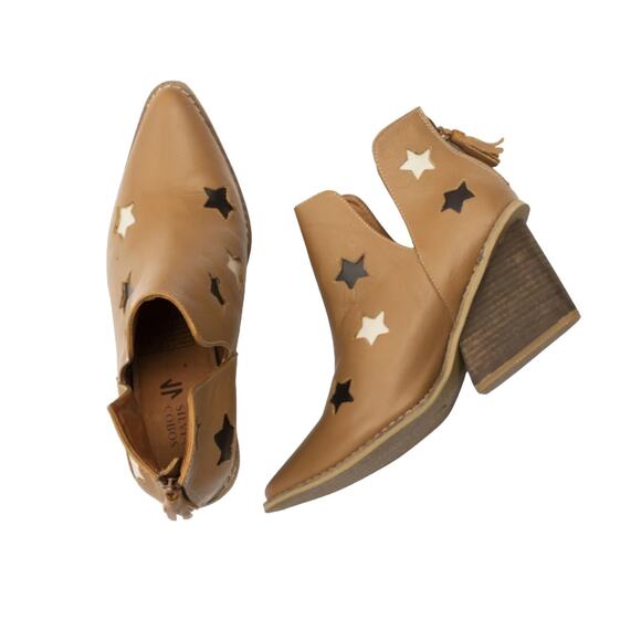 NIB! Silvia Cobos Shoot For The Moon Leather Booties - Size 6.5 - Picture 3 of 10